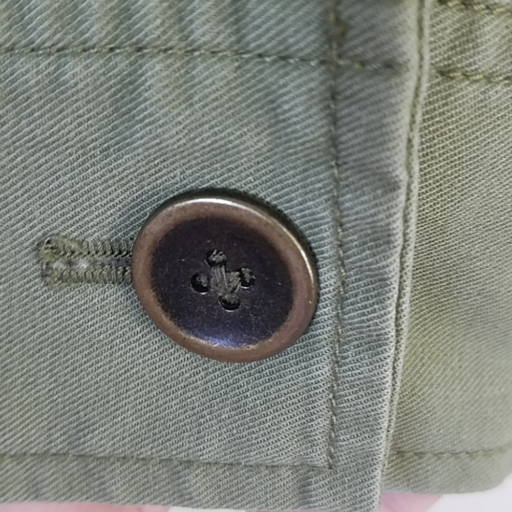 Caslon Army Green Ruffled Twill Jacket - Picture 4 of 8
